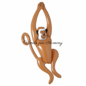 Singe Gonflable 90 cm – Accessoire Fun pour Fête Jungle, Tropicale ou Anniversaire Enfant