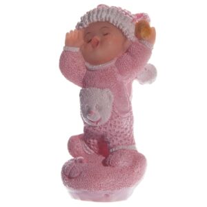 Figurine bébé en résine fille et garçon pour décoration de baptême ou baby shower