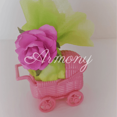 Petit landau déclinaisons rose / bleu (naissance, baptême, baby shower). – Image 2