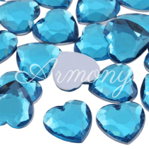 Strass cœur bleu turquoise autocollants pour décoration de table élégante et festive