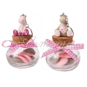 Mini bonbonnière en verre avec bouchon liège diamètre 6 cm