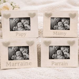 Cadre photo personnalisé famille – Mamy, Marraine, Parrain & Papy – Décoration cadeau pleine d’émotion