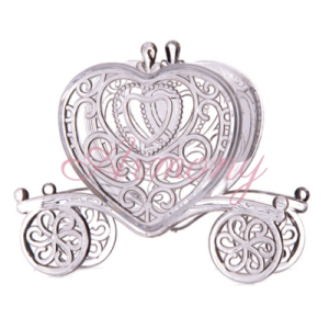 Carrosse cœur en plexi contenant à dragées mariage