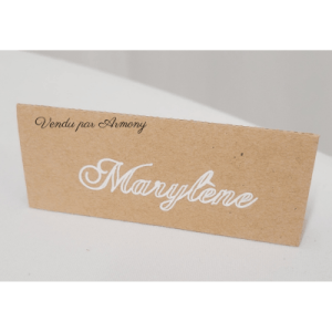 Marque-place kraft 4 x 4,5 cm – Lot de 12 - vendu sans écriture