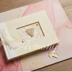 Livre d'Or Artisanal "Cœur de Nature"Divers.coloris - Collection Couleurs 22 x 15,5 cm